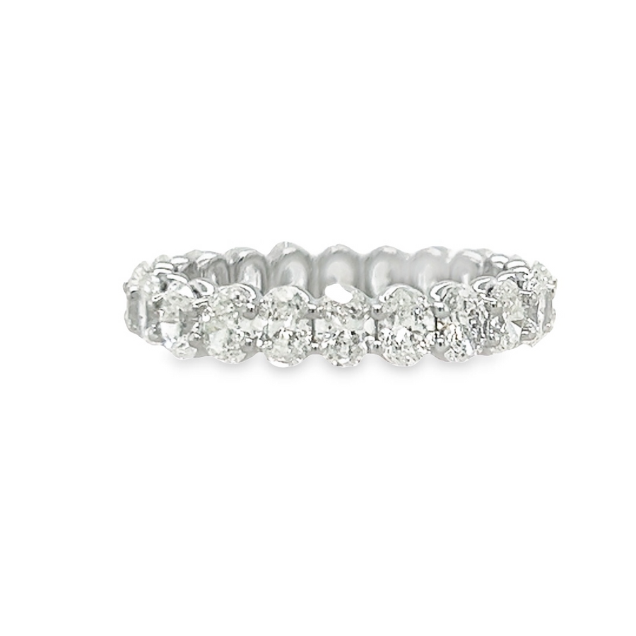 18K Ladies White Gold Diamond Wedding Band (2.92ct)