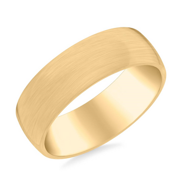 Goldman 14kt Yellow Gold Euro Low Dome 7MM Ring