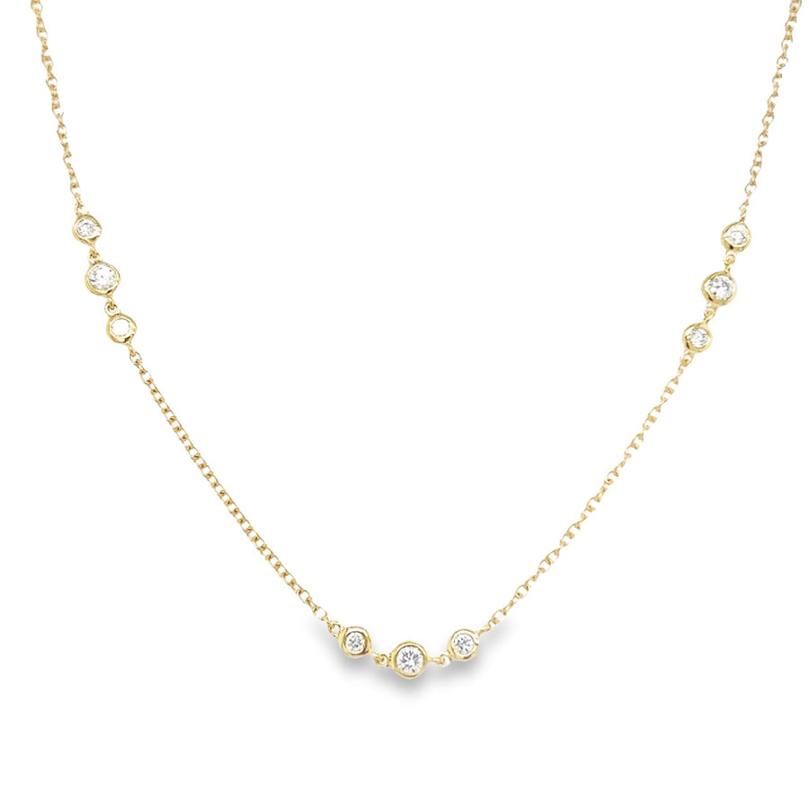 18kt Yellow Gold Natural Diamond Necklace (1.06ct)