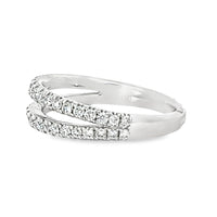 18kt White Gold Diamond French Pave Ring (0.66ct)