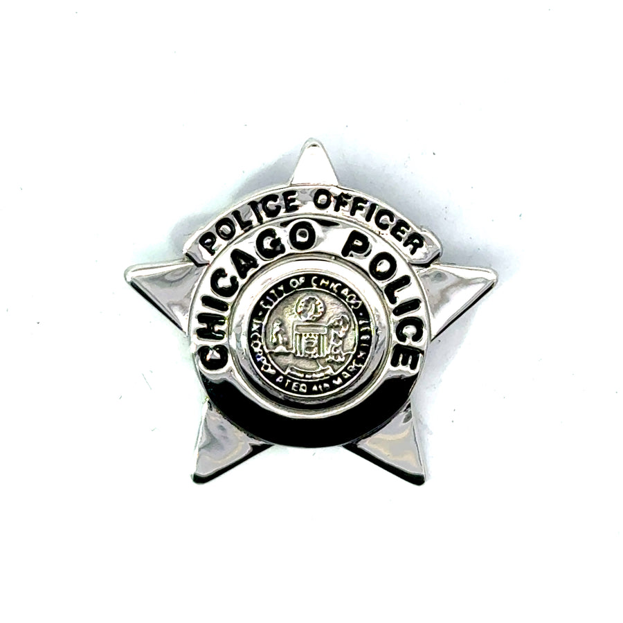 Chicago Police Star Medal Pendant 14K Gold