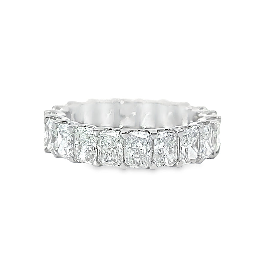 18K White Gold Lab-Grown Radiant Diamond Wedding Ring (4.95ct)