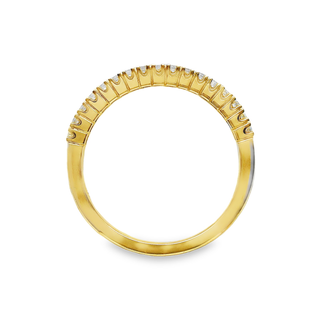 18kt Yellow Gold Natural Full Cut Diamond Wedding Ring (.19ct)