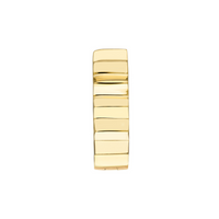 14kt Yellow Gold Ridged Polished Round Hoop Earrings (2.23g)