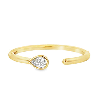 18kt Yellow Gold Natural Diamond Geometric Ring (0.11ct)