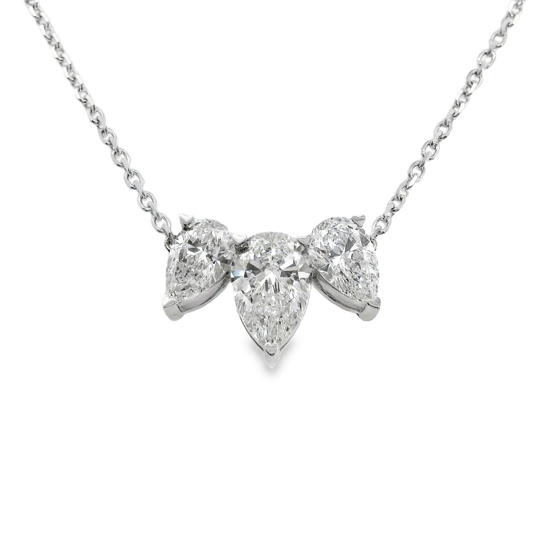 14kt White Gold 3-Stone Lab-Grown Diamond Pendant (4.54ct)