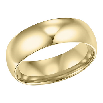 Goldman 14K Yellow Gold 6mm Half Round Wedding Ring