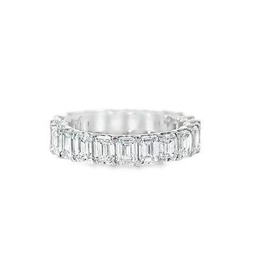 18K White Gold Lab Grown Emerald Diamond Wedding Ring (4.73ct)