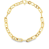 14kt Yellow Gold 7.5" 5mm Marine Bracelet (5.81g)