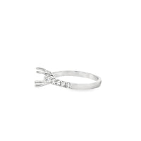 18kt White Gold Contemporary Natural Diamonds Semi-Mount Ring (0.54ct)