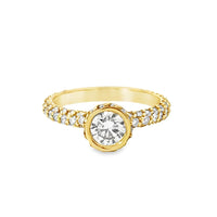 18kt Yellow Gold Natural Round Diamond Engagement Ring (1.67ct)