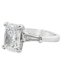 Platinum White Gold Lab-Grown Radiant Diamond Engagement Ring (2.82ct)