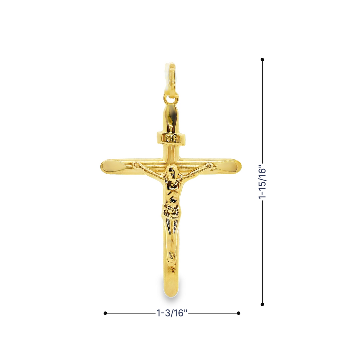 14kt Yellow Gold Italian Made Crucifix Pendant (1.62g)
