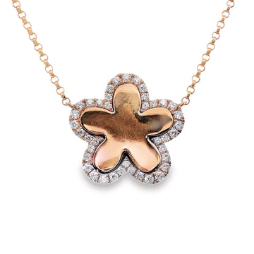 18kt Rosé Gold Natural Diamond Free Form Pendant (0.23ct)