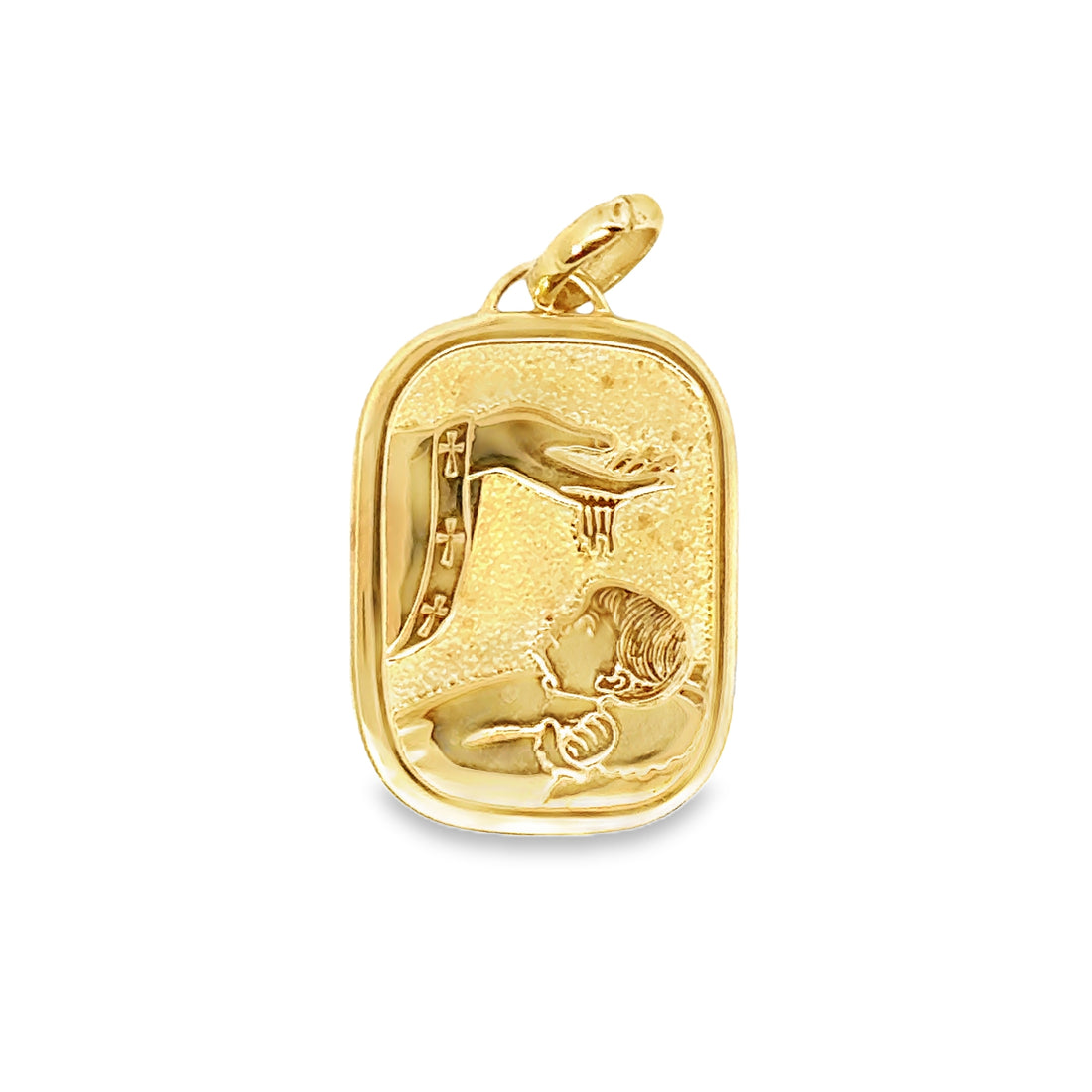 18kt Yellow Gold Italian Made Baptism Medal (2.4g)