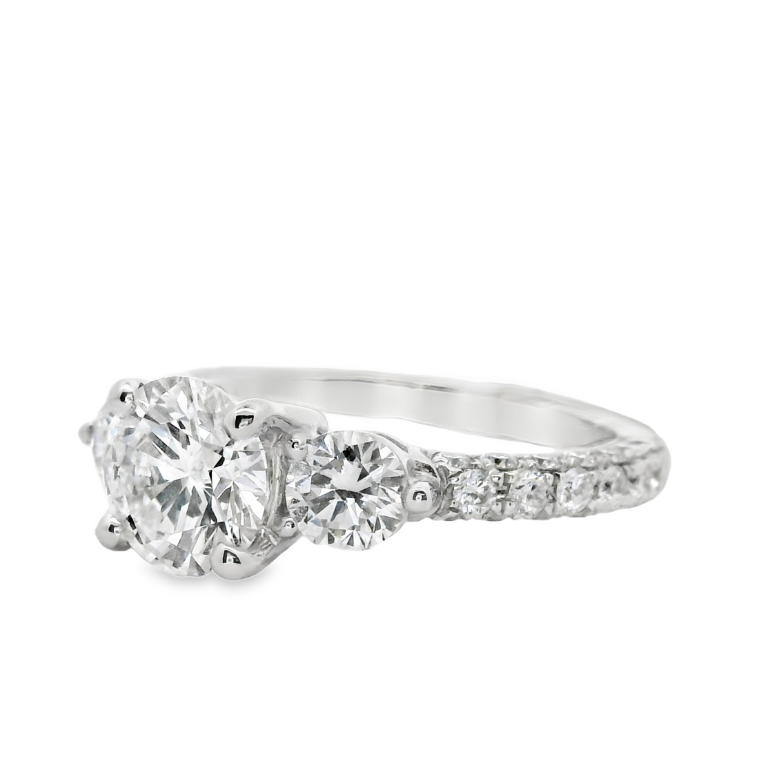 18kt White Gold Natural Round Brilliant Diamond Engagement Ring (2.26ct)