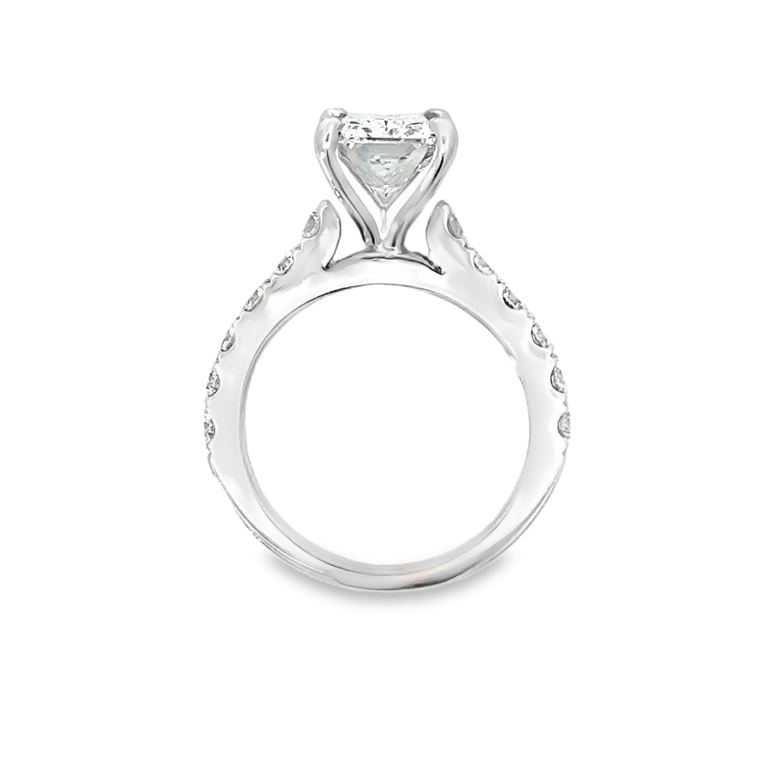 18kt White Gold Lab-Grown Radiant Diamond Engagement Ring (3.29ct)