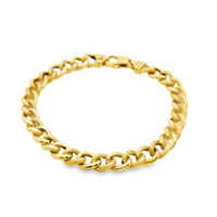 14kt Yellow Gold Italian Made 7.0mm Fancy Link Estate Bracelet (10.92g)