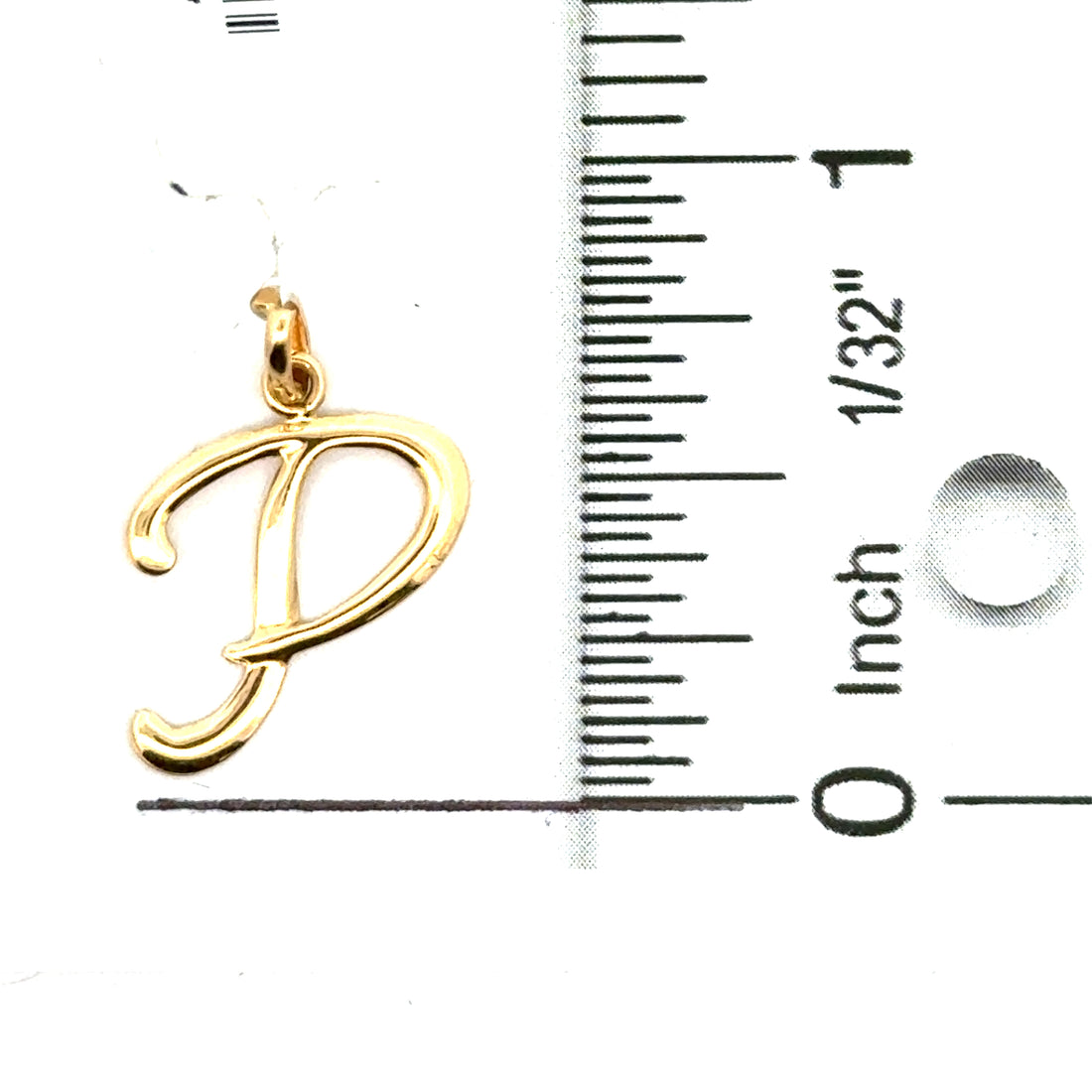 18kt Yellow Gold Italian Made Letter "P" Pendant
