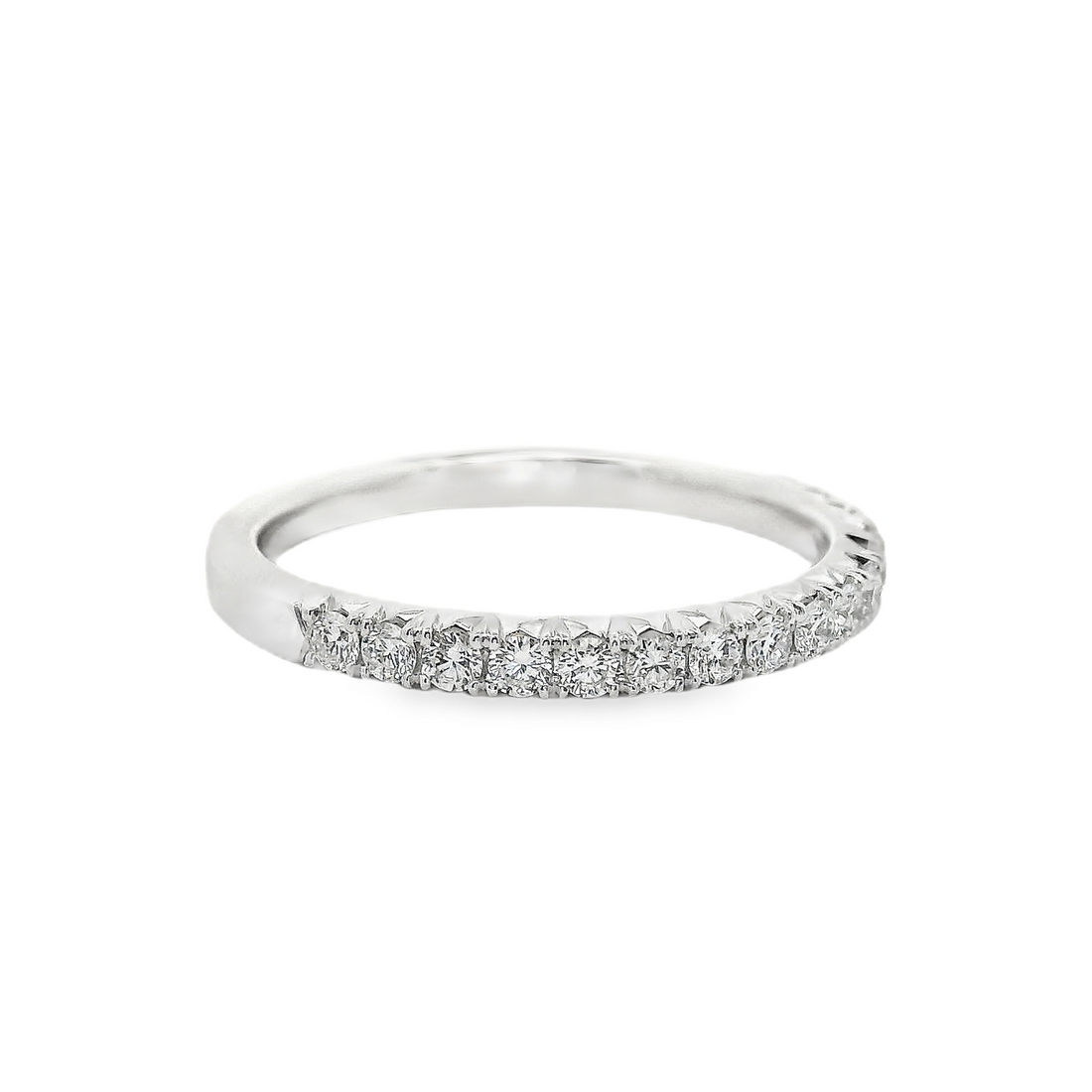 18kt White Gold Natural Round Diamond Wedding Ring (.33ct)