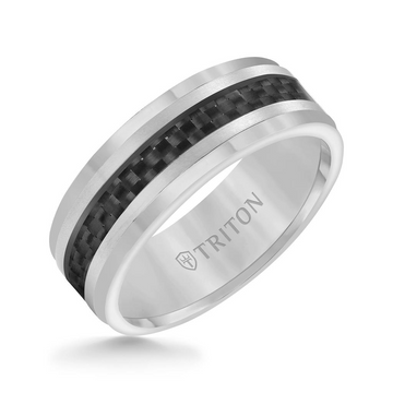 Triton Gray Tungsten 8mm Finish Ring