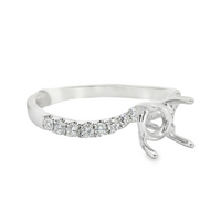18kt White Gold Full-Cut Diamond Semi-Mount Ring (.23ct)