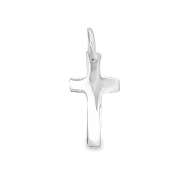 18kt White Gold Italian Made Cross Pendant (1.08g)