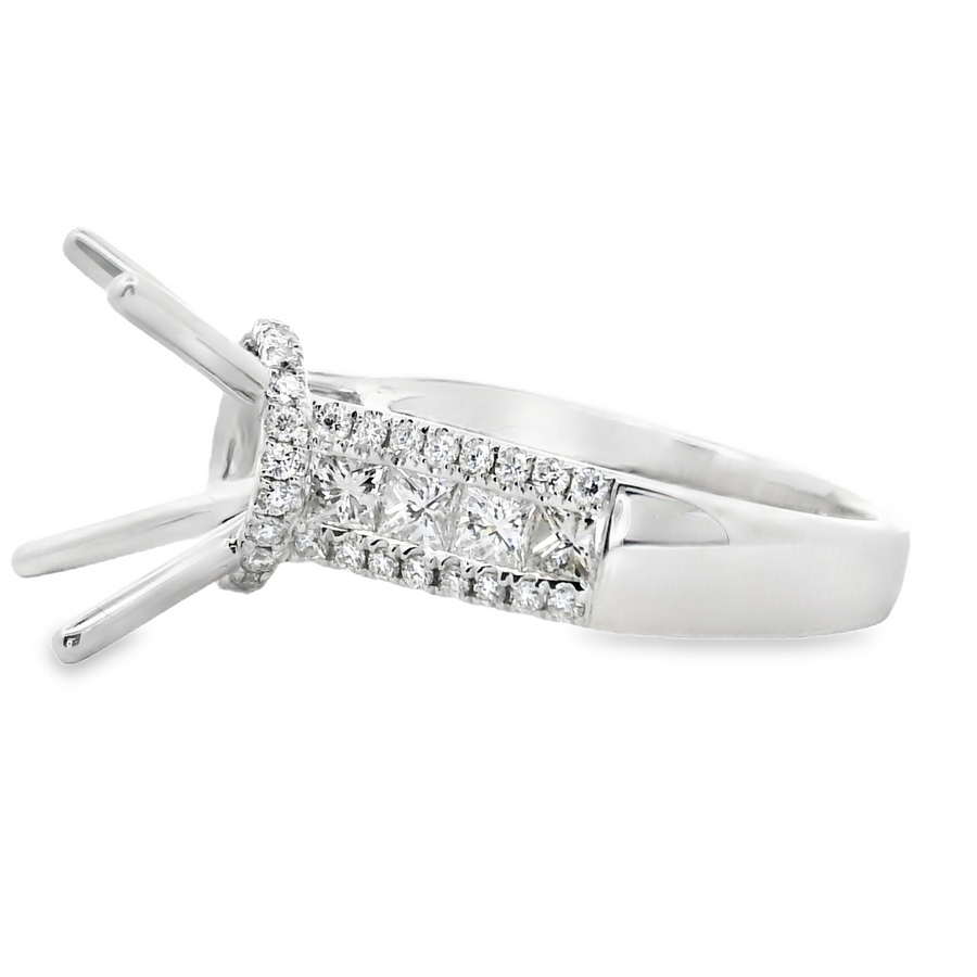 18kt White Gold Lab-Grown Round Diamond Engagement Ring (4.47ct)