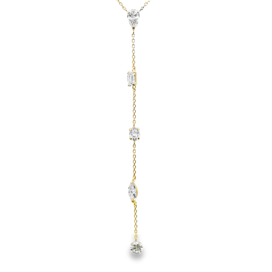 18kt Yellow Gold Natural Diamond Drop Pendant (0.85ct)