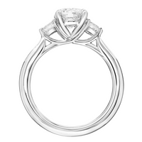 14kt White Gold Natural Round Diamond Semi-Mount Ring (.40ct)