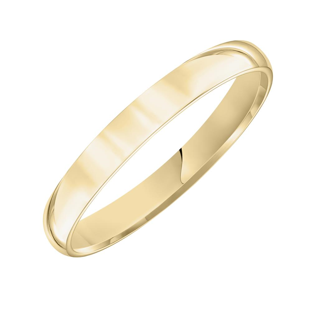 Goldman 14kt Yellow Gold Half Round 3mm Ring