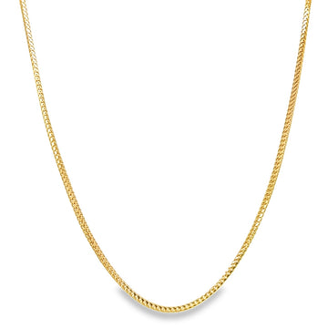 14K Yellow Gold 1.5mm 18" Franco Chain (7.0g)