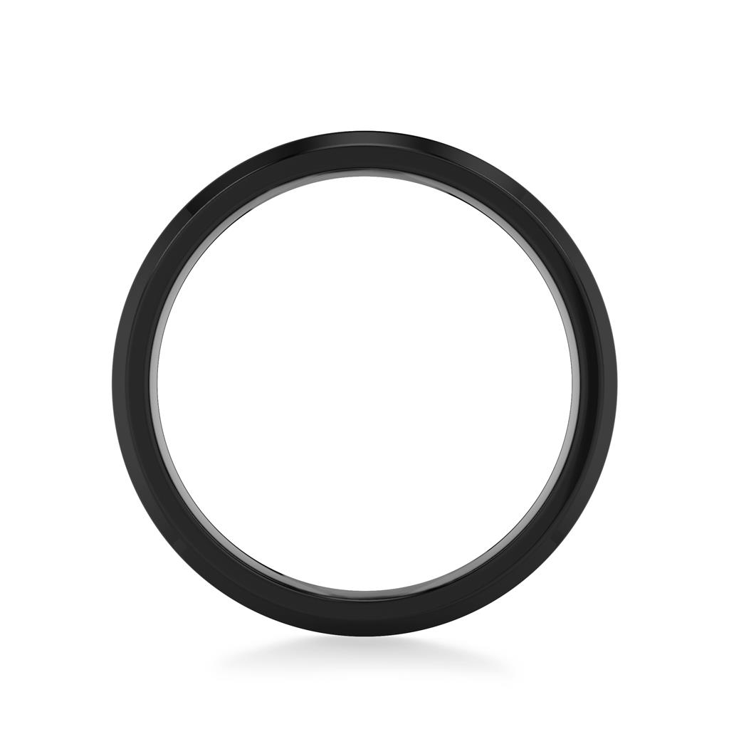 Triton Black 8mm Tungsten and Crushed Turquoise Inlay Beveled Edge Polished Finish Ring