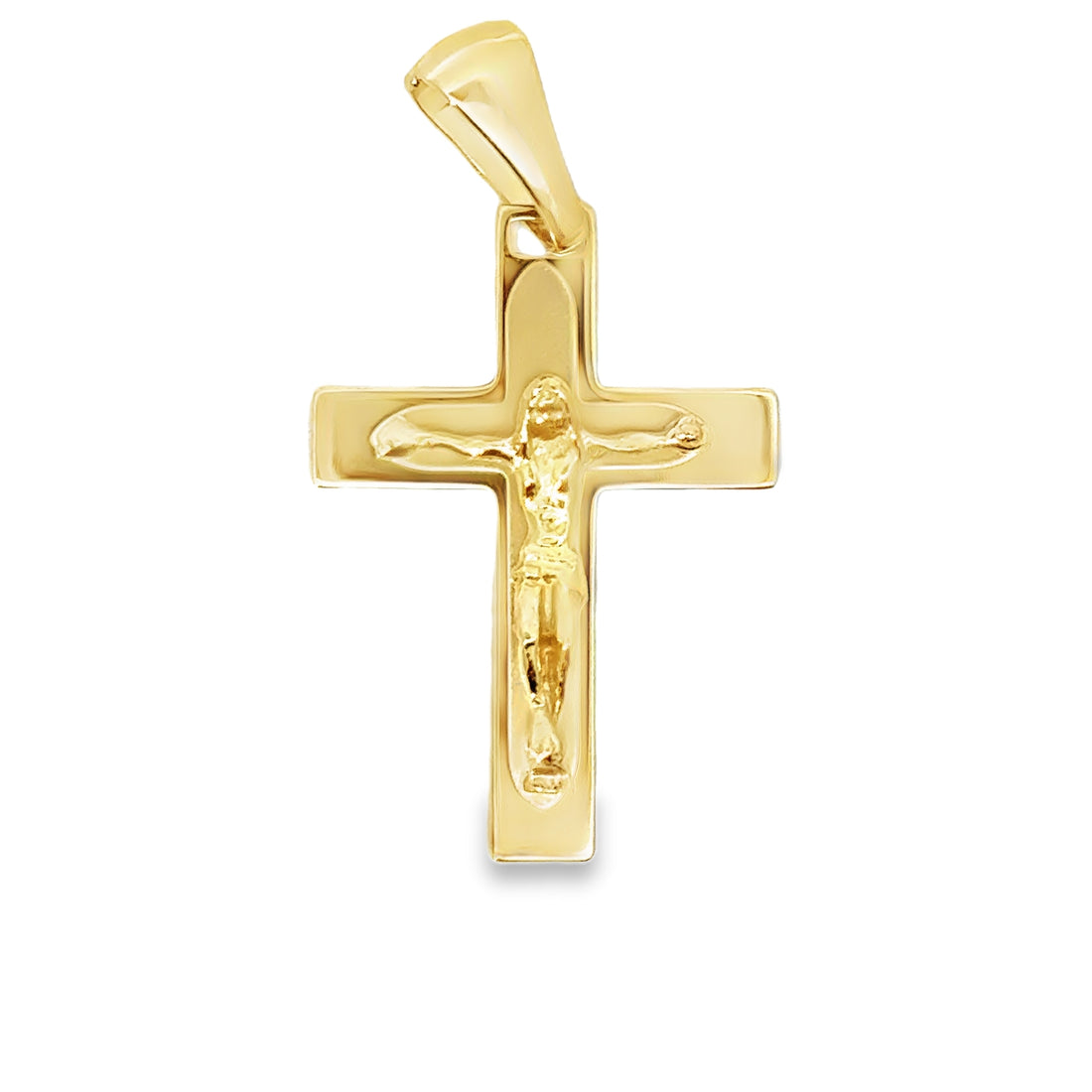 18kt Yellow Gold Italian Made Crucifix Charm (3.43g)