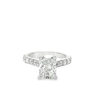 18kt White Gold Lab-Grown Radiant Diamond Engagement Ring (3.29ct)