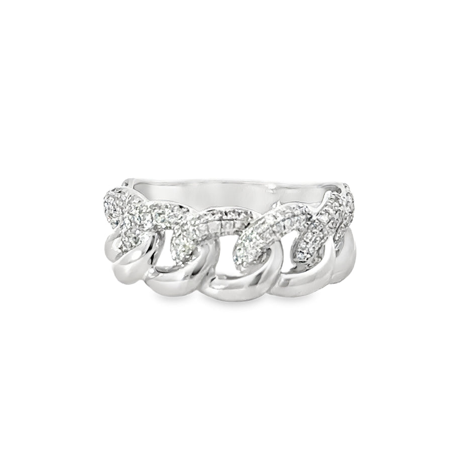 18kt White Gold Natural Diamond Contemporary Ring (0.46ct)