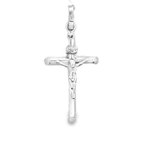 14kt White Gold Italian Made Crucifix Charm (1.9g)