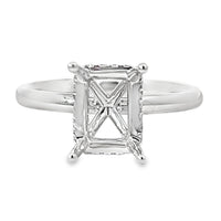 18kt White Gold Hidden Halo Natural Diamonds Semi-Mount Ring (0.11ct)