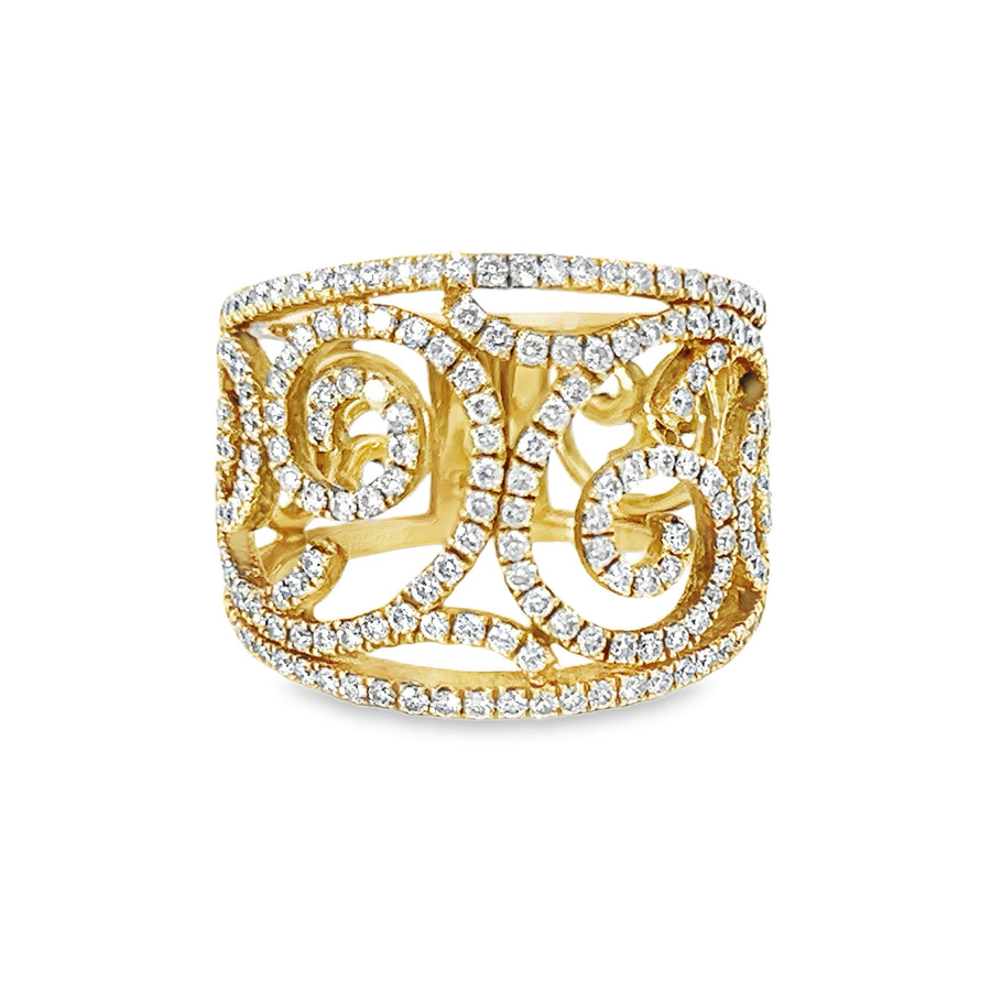 Simon G 18K Yellow Gold Right Hand. Diamond Ring (1.15ct)