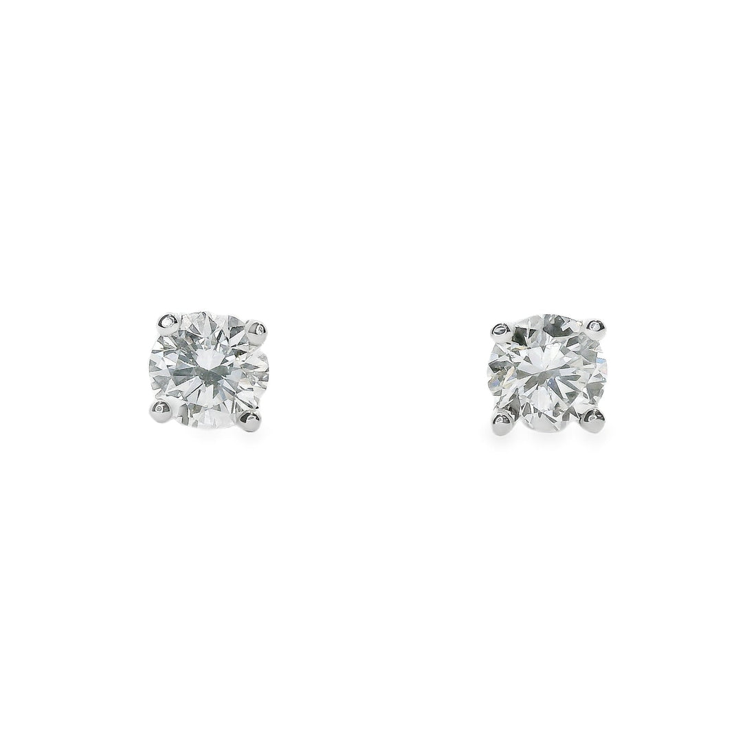 14kt White Gold Lab-Grown Round Diamond Stud Earrings (.48ct)