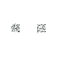 14kt White Gold Lab-Grown Round Diamond Stud Earrings (.48ct)