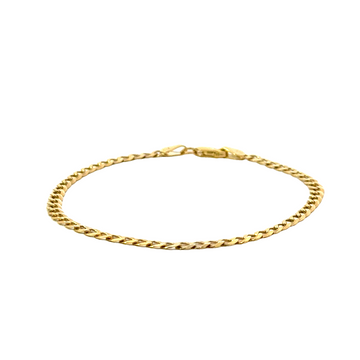 14K Yellow Gold 7" 3.18mm Curb Style Bracelet (2.35g)