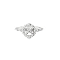 18kt White Gold Halo Natural Diamonds Semi-Mount Ring (0.34ct)