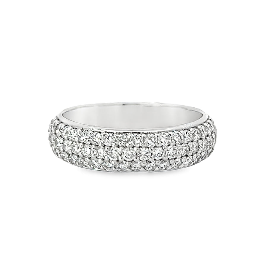 14K White Gold Diamond Wedding Ring (.90ct)