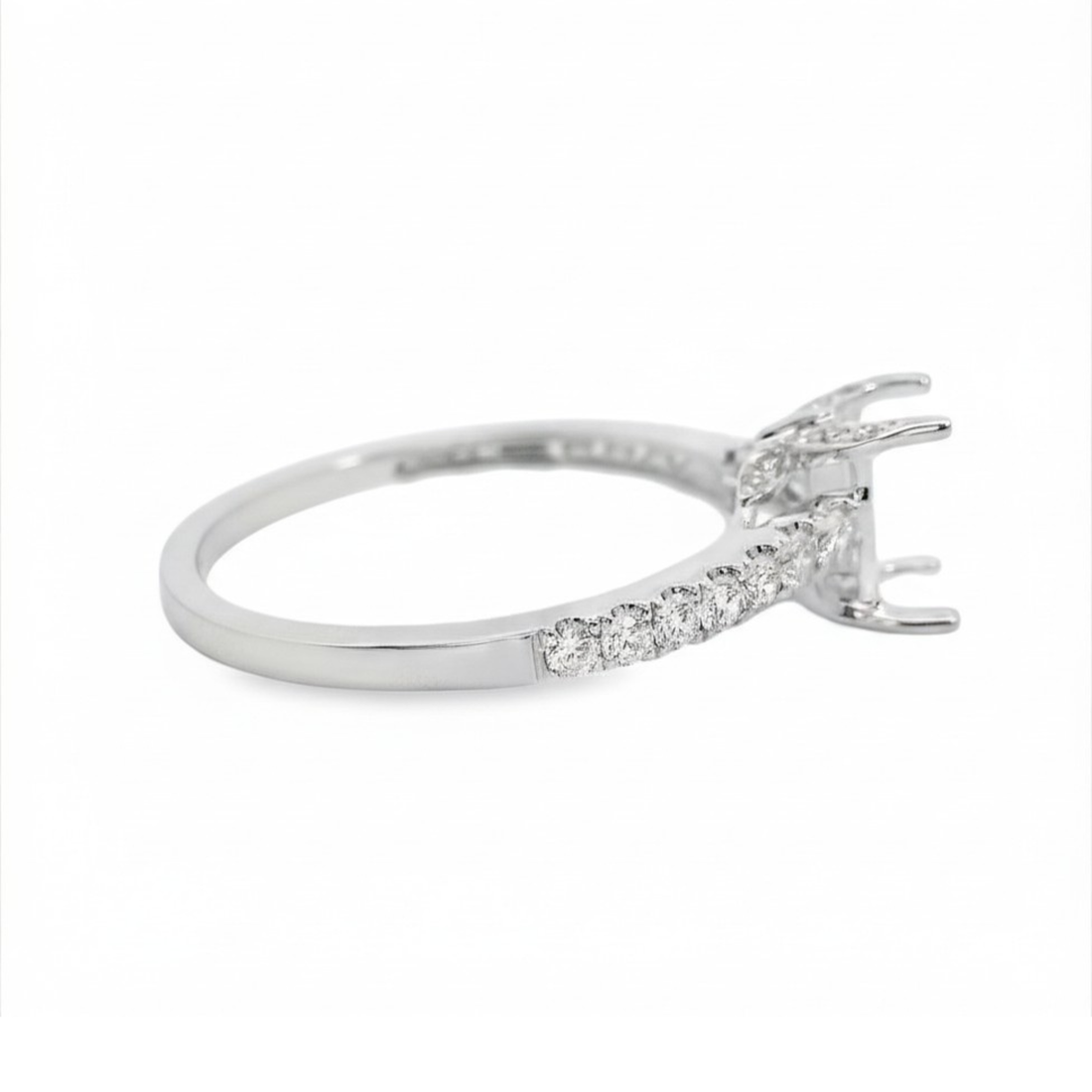 18kt White Gold Full-Cut Round Diamond Semi-Mount Ring (.36ct)