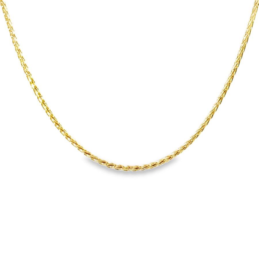 14kt Yellow Gold 1mm 20" Wheat Chain (2.56g)