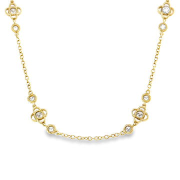 18kt Yellow Gold Natural Diamond Necklace (1.43ct)