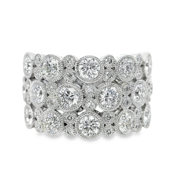 18kt White Gold Natural Diamond Geometric Ring (2.44ct)