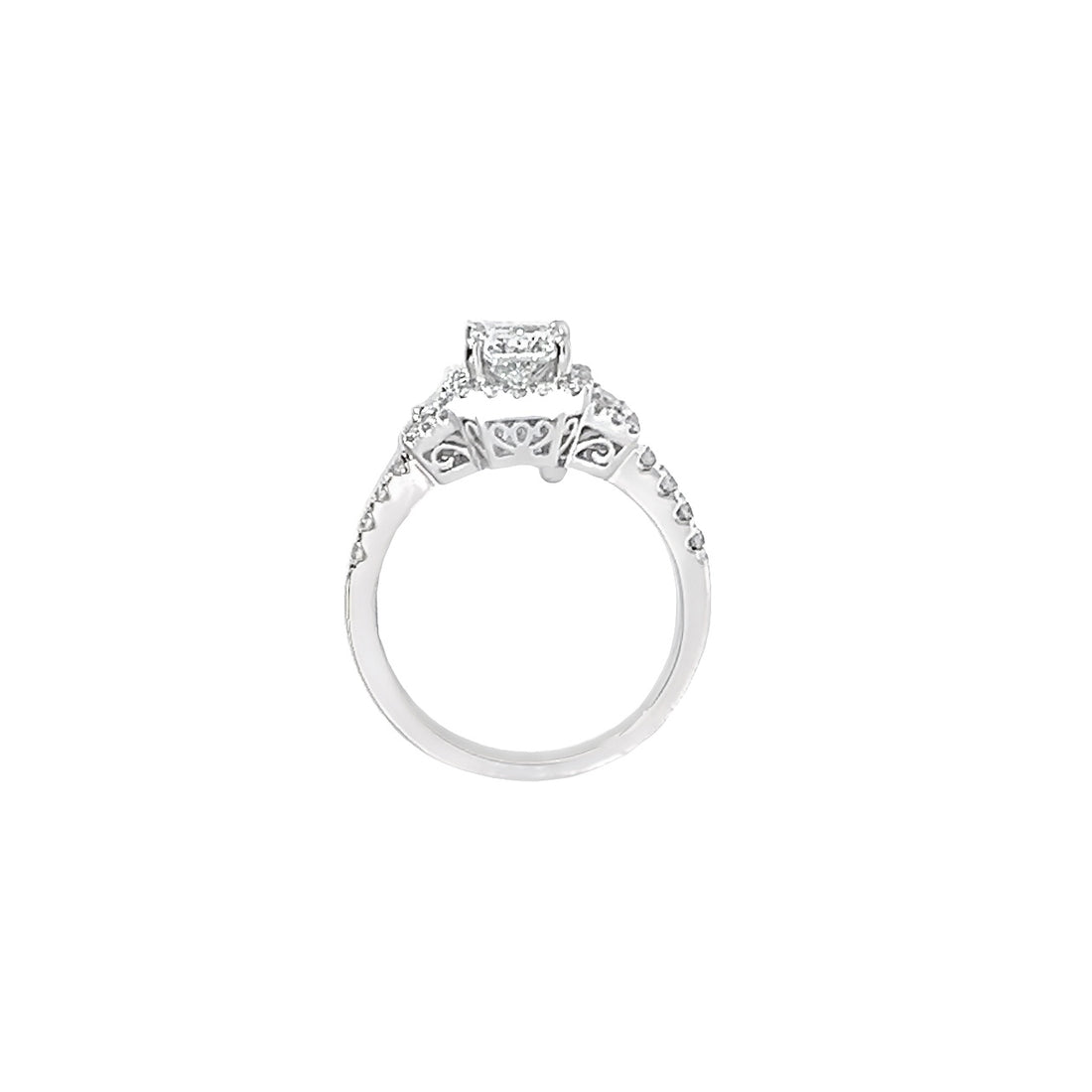 18K White Gold Lab-Grown Radiant Diamond Engagement Ring (1.27ct)