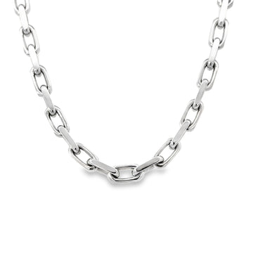 14K White Gold 20" 3.8mm Oval Link Chain (29.2g)